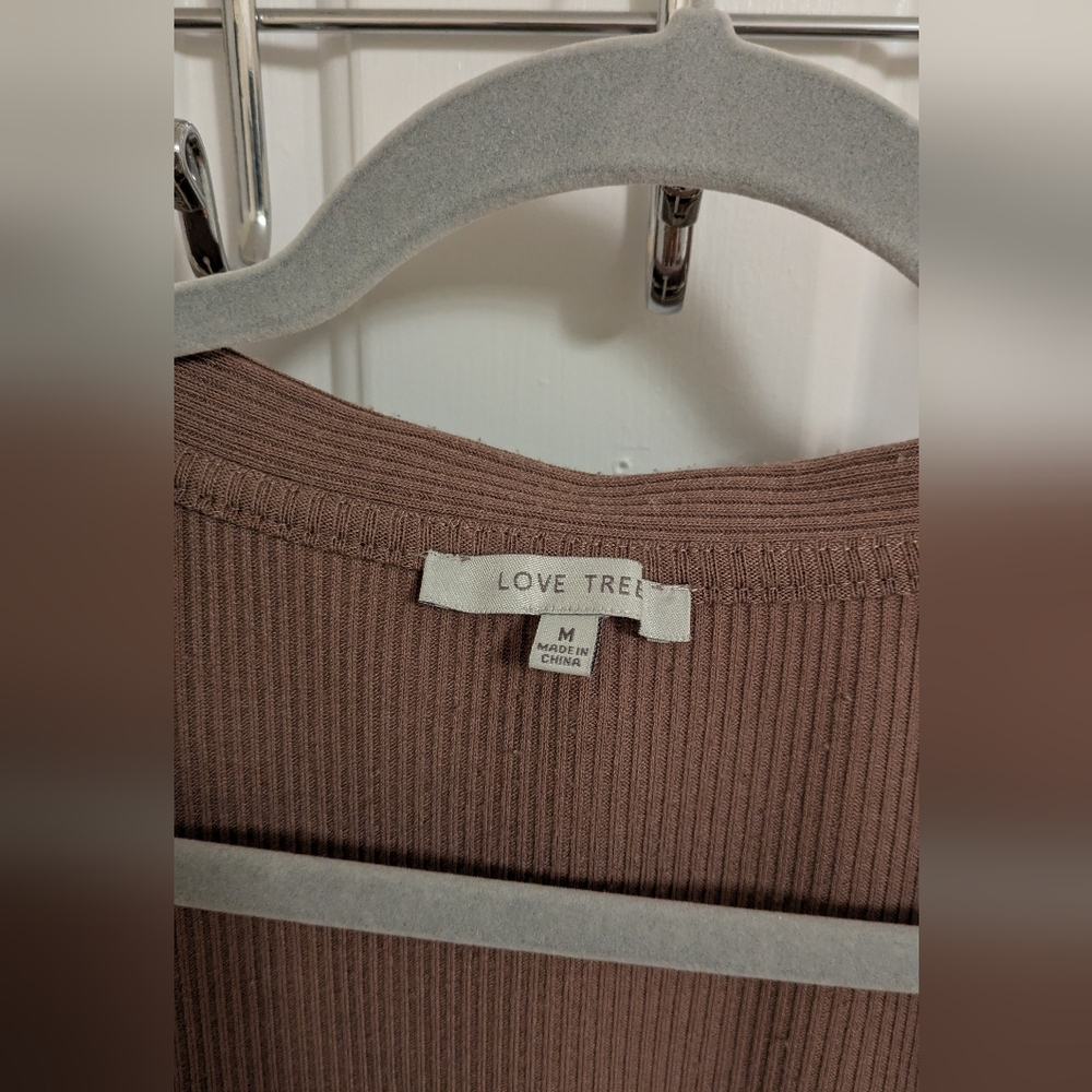 Brown Ribbed Two-Piece Set - Picture 2 of 7